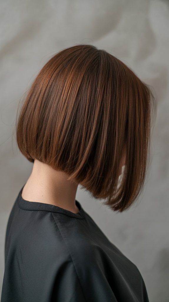 17. Layered Interior Blunt Bob