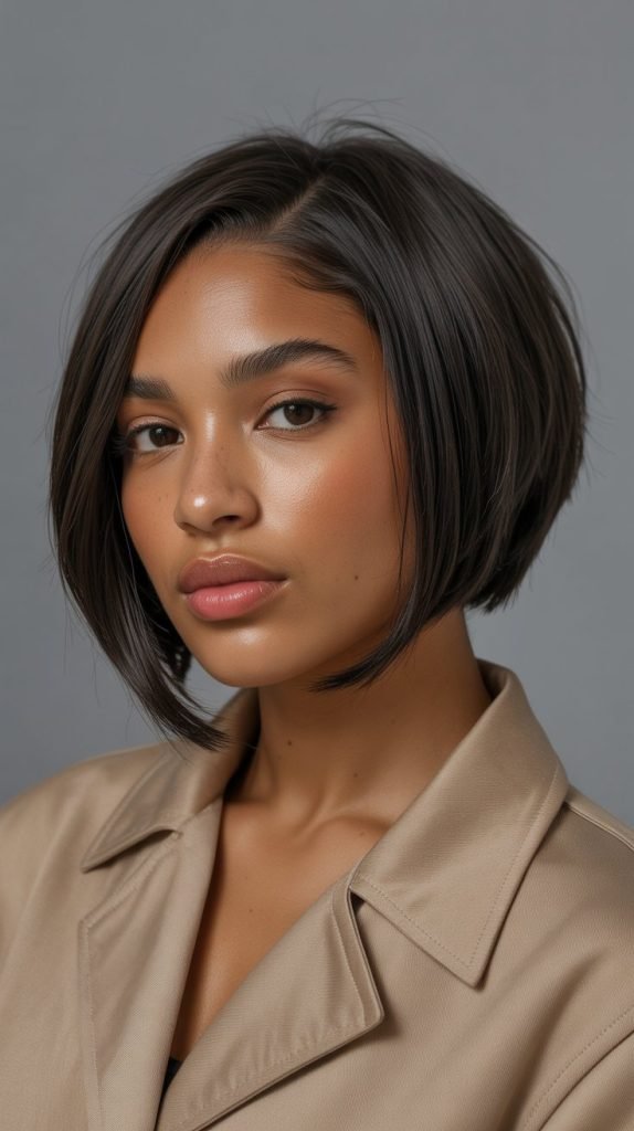 Razor-Cut Ear-Length Bob