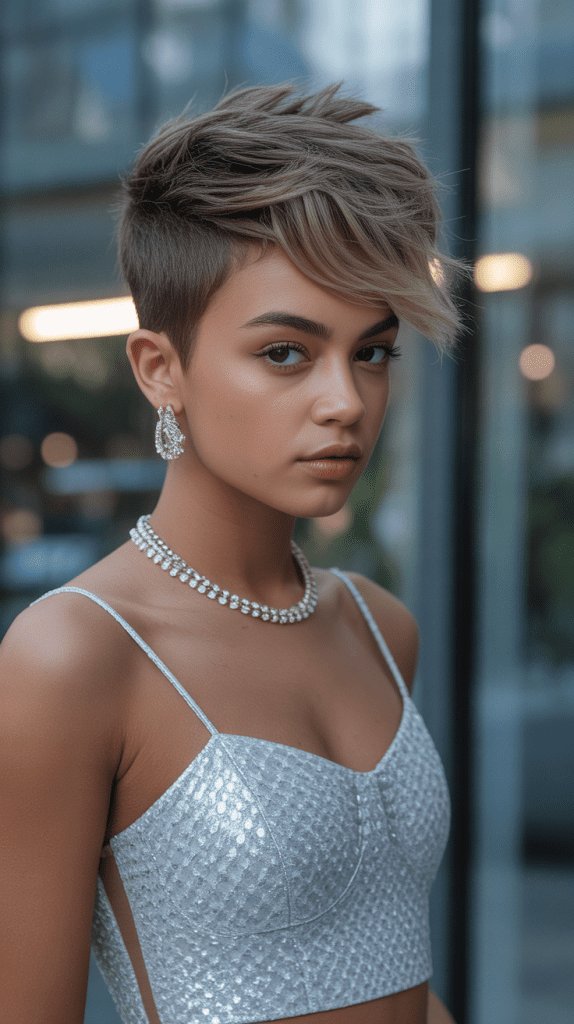  Textured Pixie Grown Out