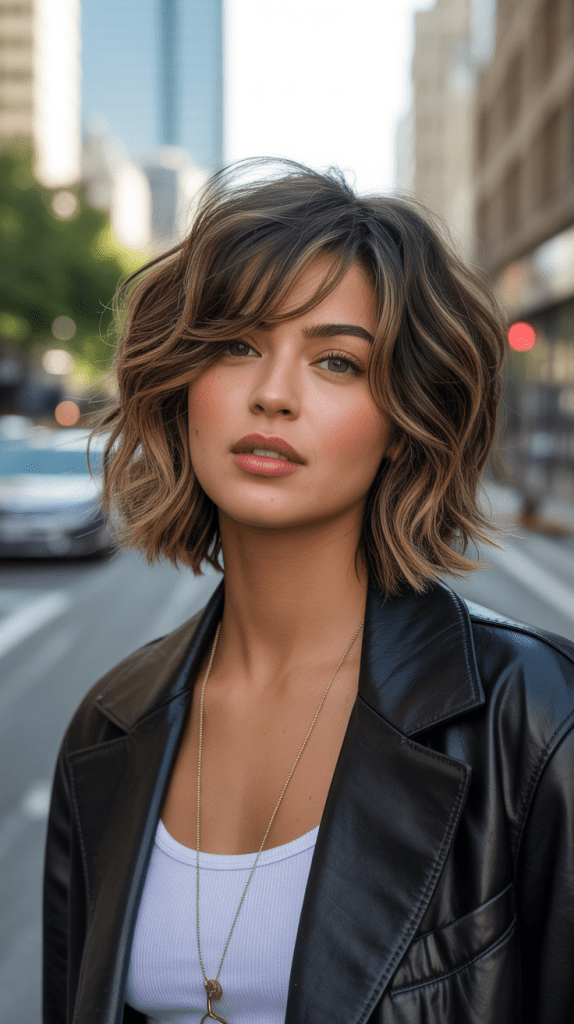  Textured Shag Bob with Choppy Layers