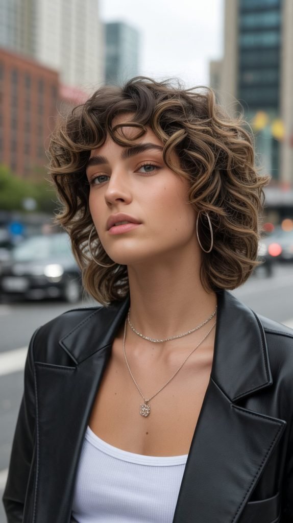 Curly Mullet with Face-Framing Pieces