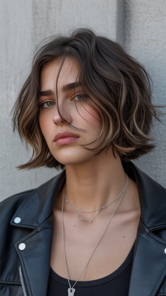 Shaggy Bob with Piece-y Layers