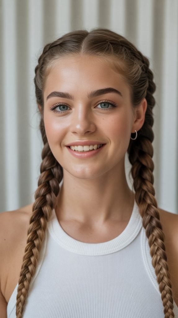 Dutch Braid Pigtails