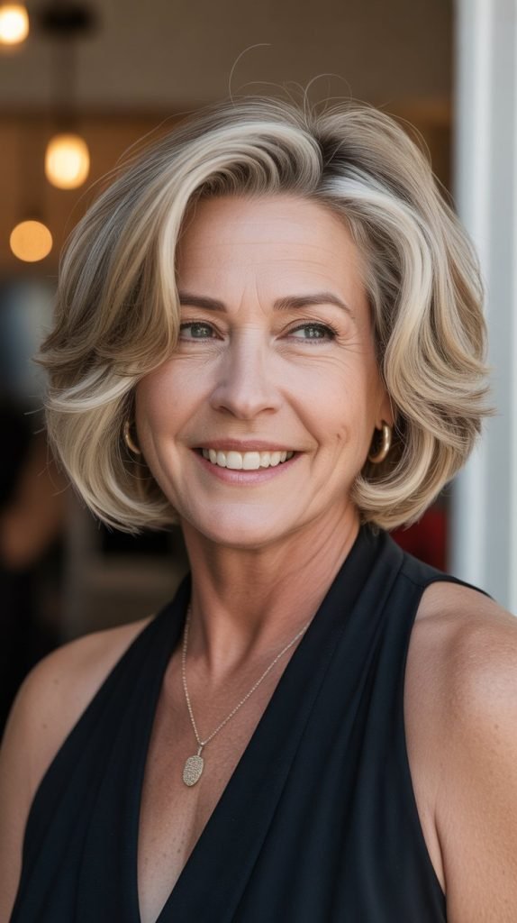 14. Rounded Bob with Volume at Crown