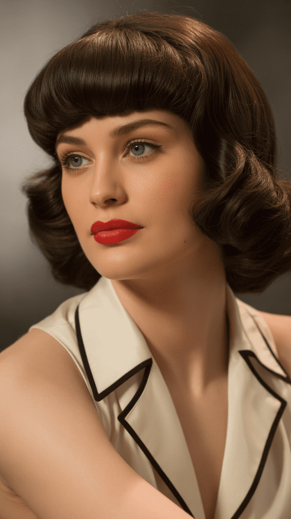 Vintage-Inspired Bob with Pin-Up Bangs