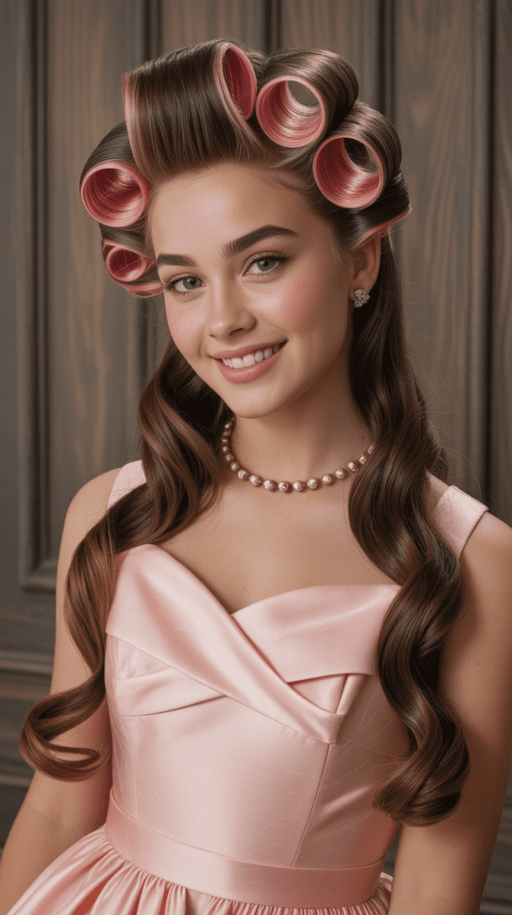 Vintage-Inspired Pin Curl Updo