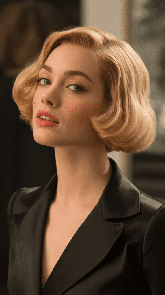 Vintage-Inspired Angled Bob