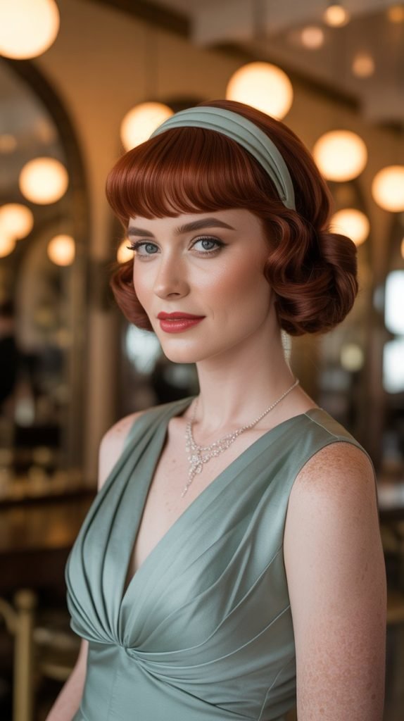 Gibson Tuck with Curved Bangs