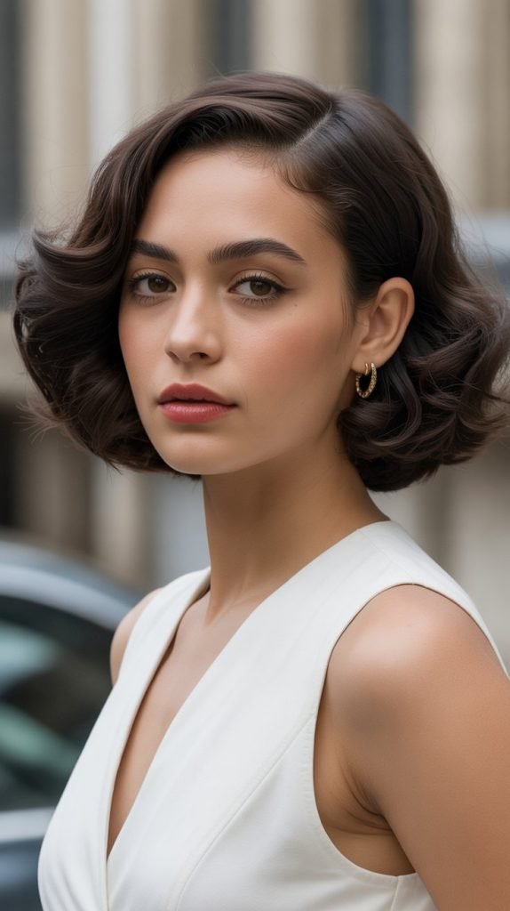. Vintage-Inspired French Bob for Waves