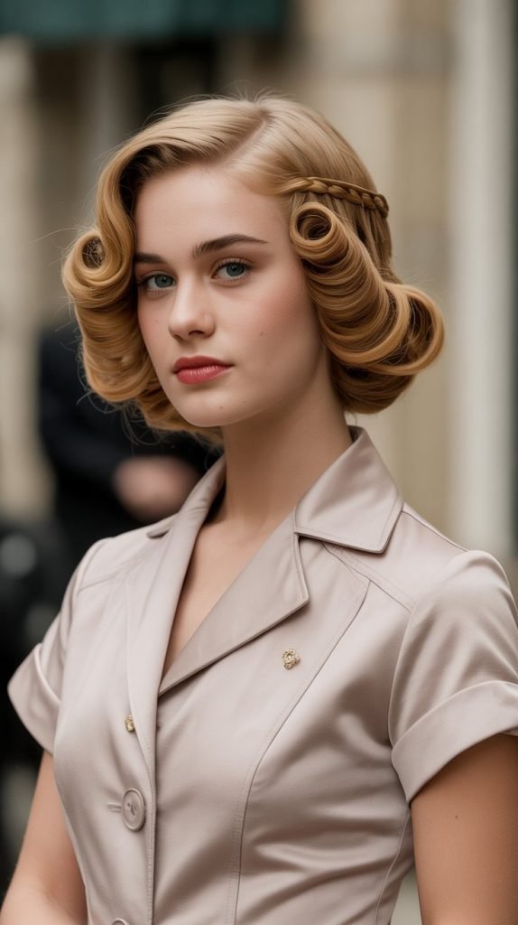 Vintage Pin Curl Braids