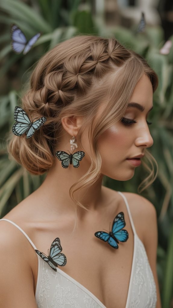 Butterfly Braid Low Chignon