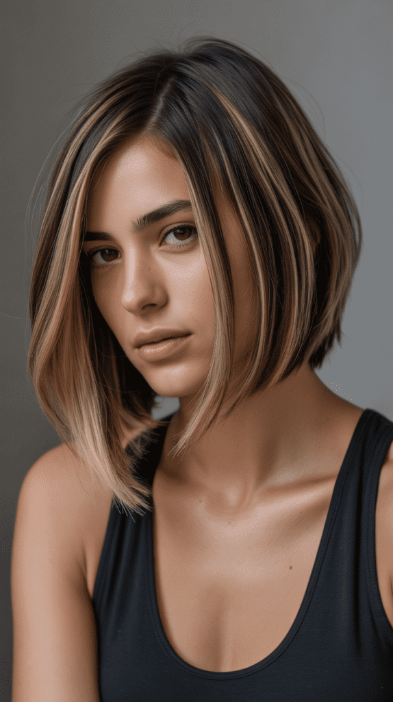 Angled Bob for Round Faces