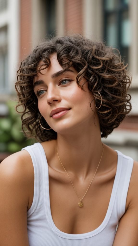 7. Curly Neck-Length Bob