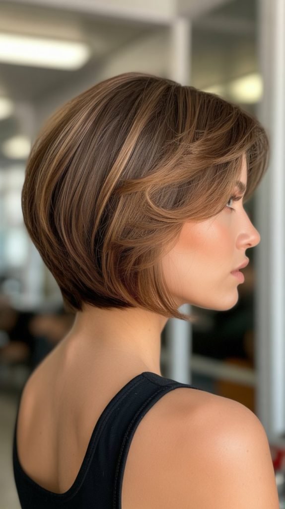 Chin-Length Stacked Bob