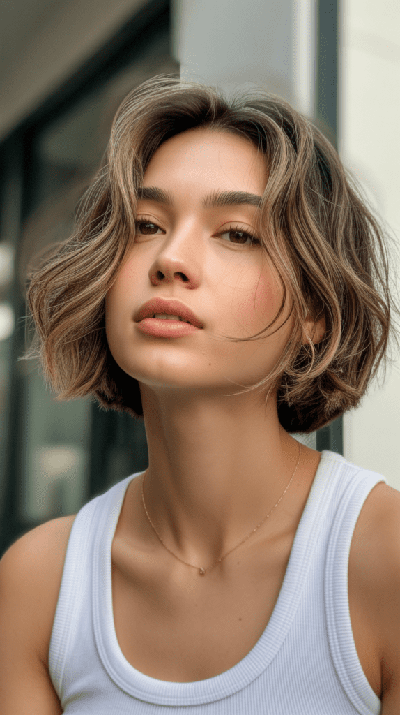 Textured Choppy Ear-Length Bob
