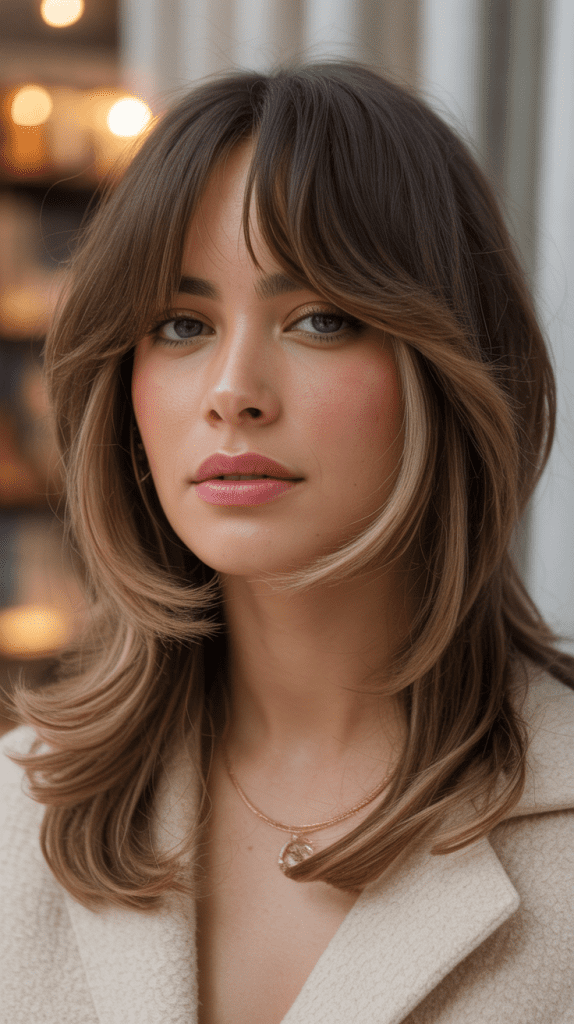 Curtain Bangs with Layers