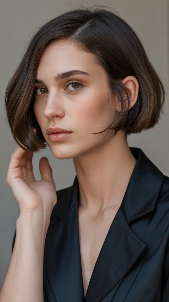  Curved Black Blunt Bob