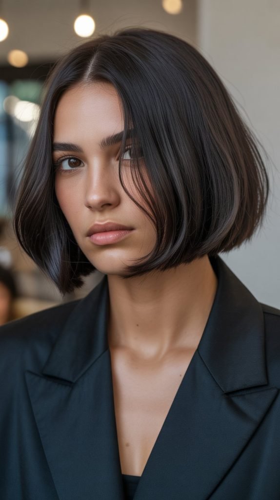  Dimensional Black Blunt Bob
