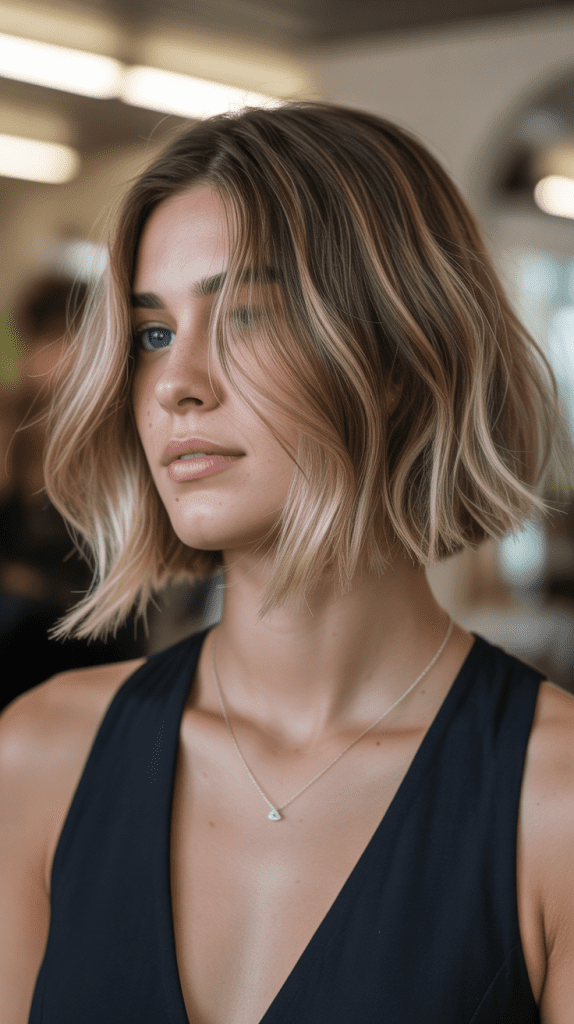 Ear-Length Bob with Balayage