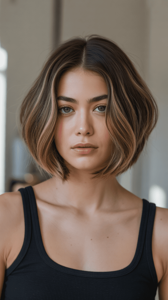 Ear-Length Bob with Middle Part