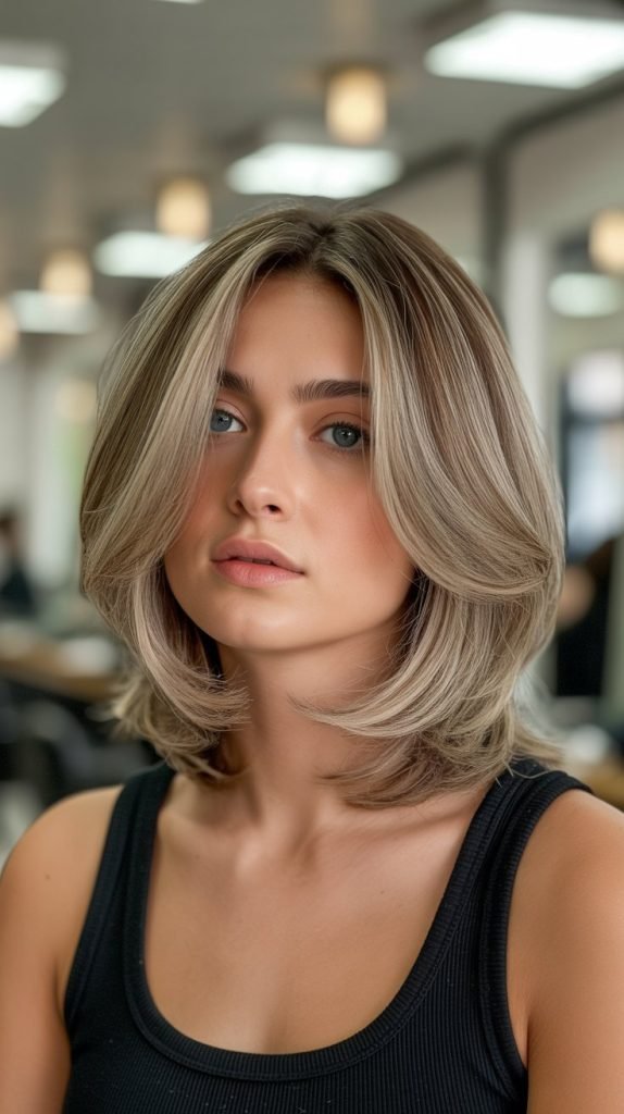 Layered Ear-Length Bob for Fine Hair