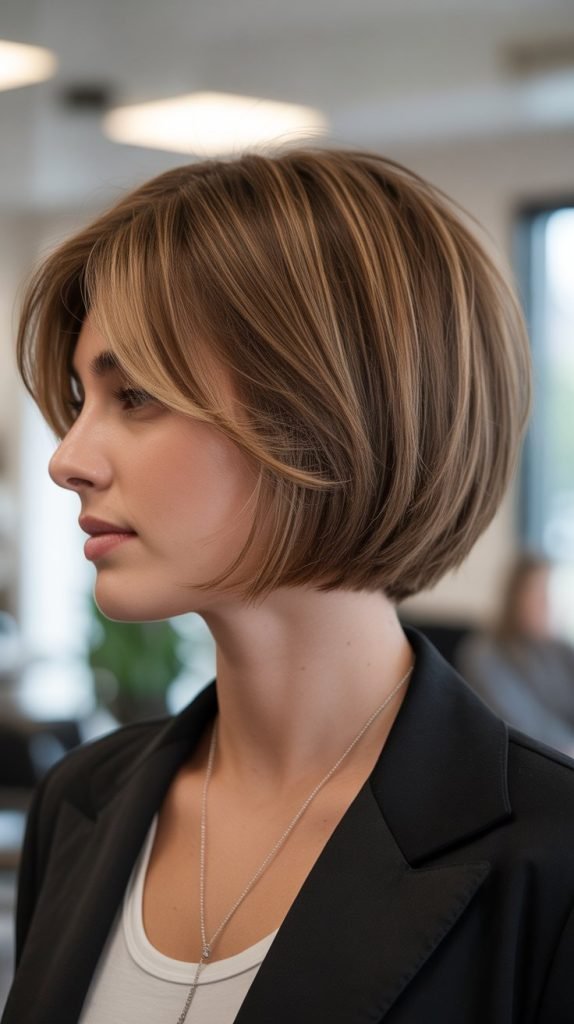Chin-Length Graduated Bob