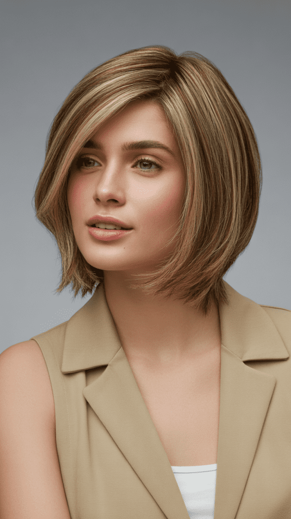 Layered Angled Bob