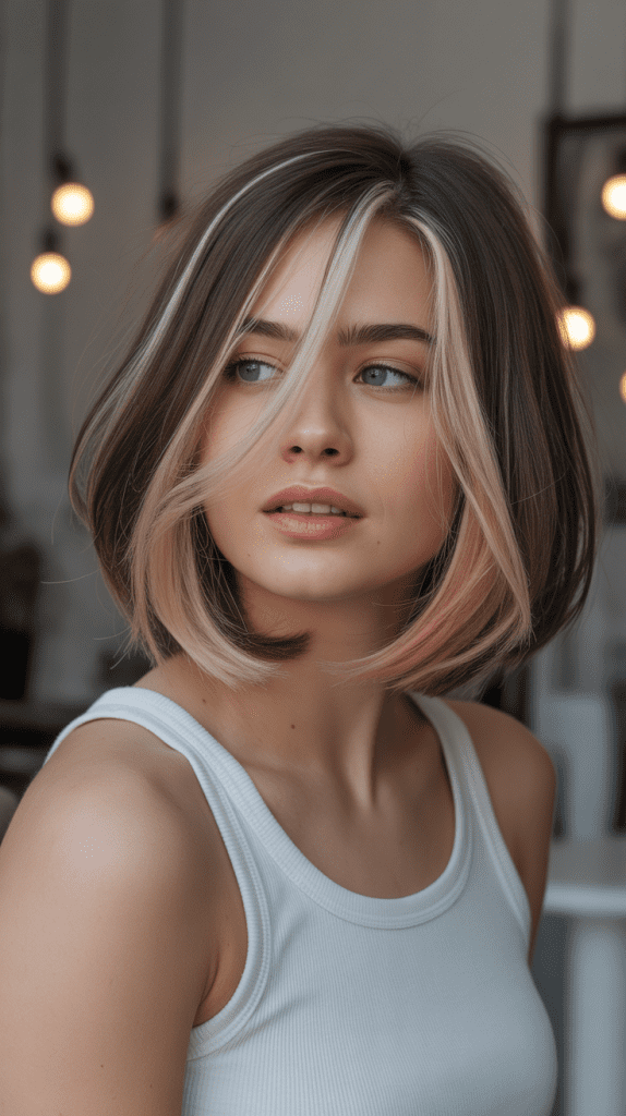 Layered Bob with Peek-a-Boo Highlights