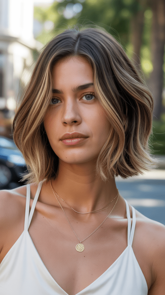 Layered Bob with Subtle Balayage