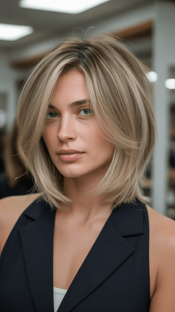  Layered Bob with Root Lift