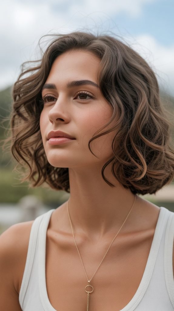 Wavy Chin Bob for Long Faces