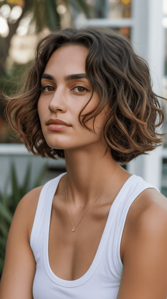 Wavy Textured Bob with Sea Salt Finish