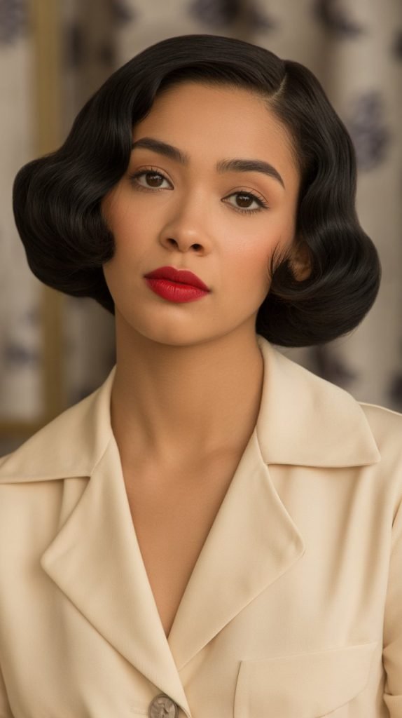  Retro-Inspired Black Blunt Bob