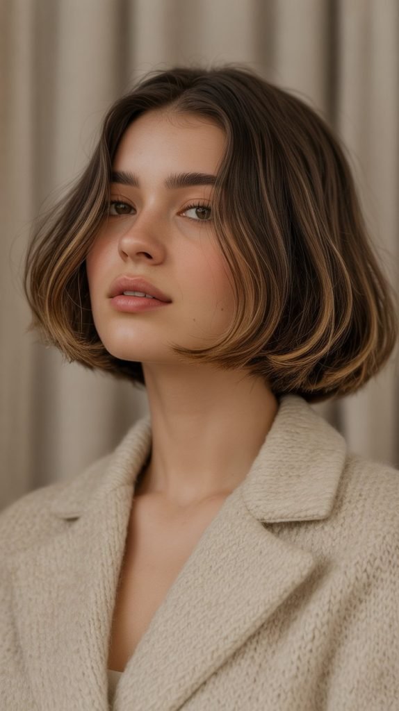 Rounded Ear-Length Bob
