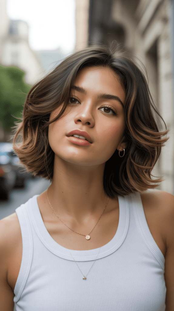 Textured Layered French Bob