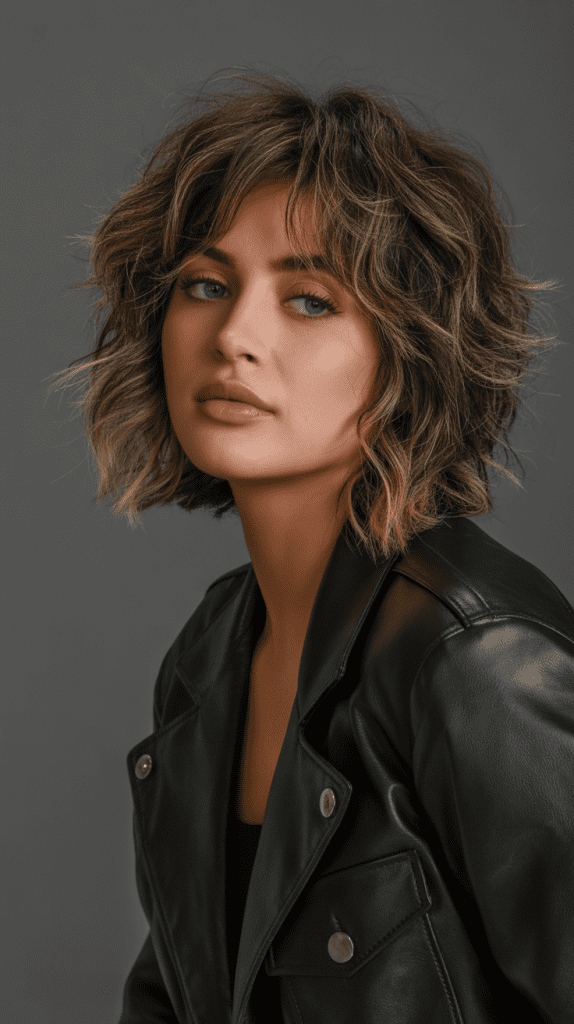 Shaggy Jaw-Length Bob