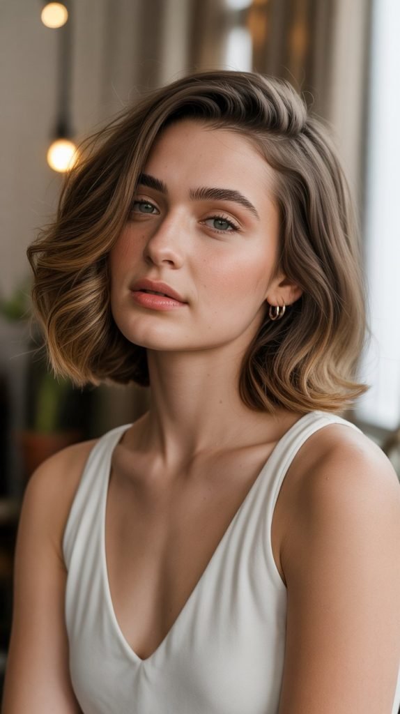  Bob with Side-Swept Bangs