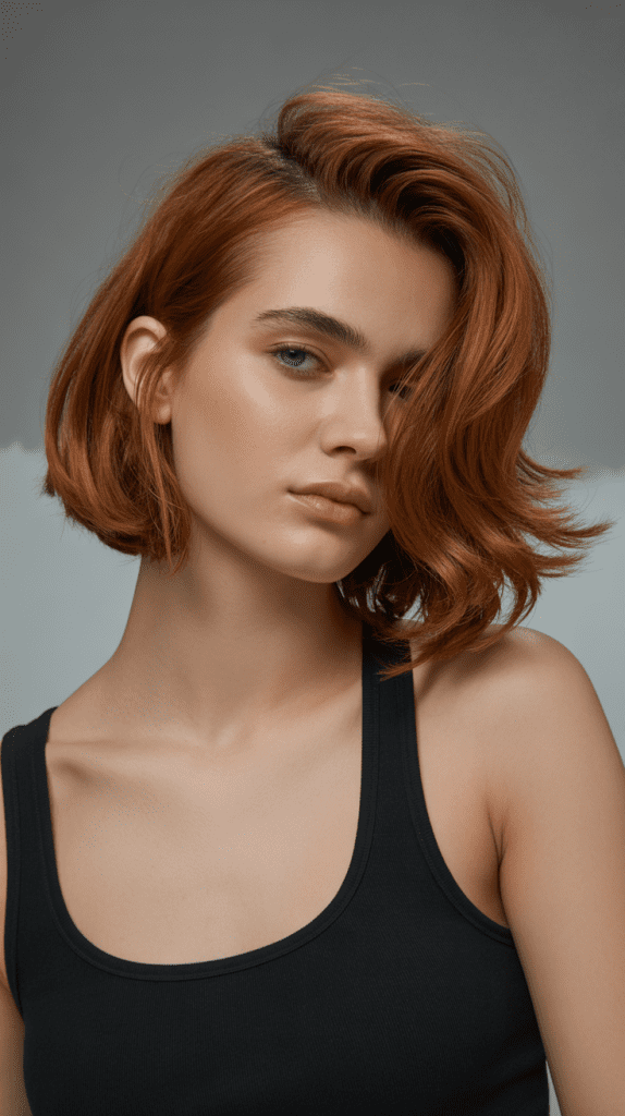 Jaw-Length Bob with Deep Side Part