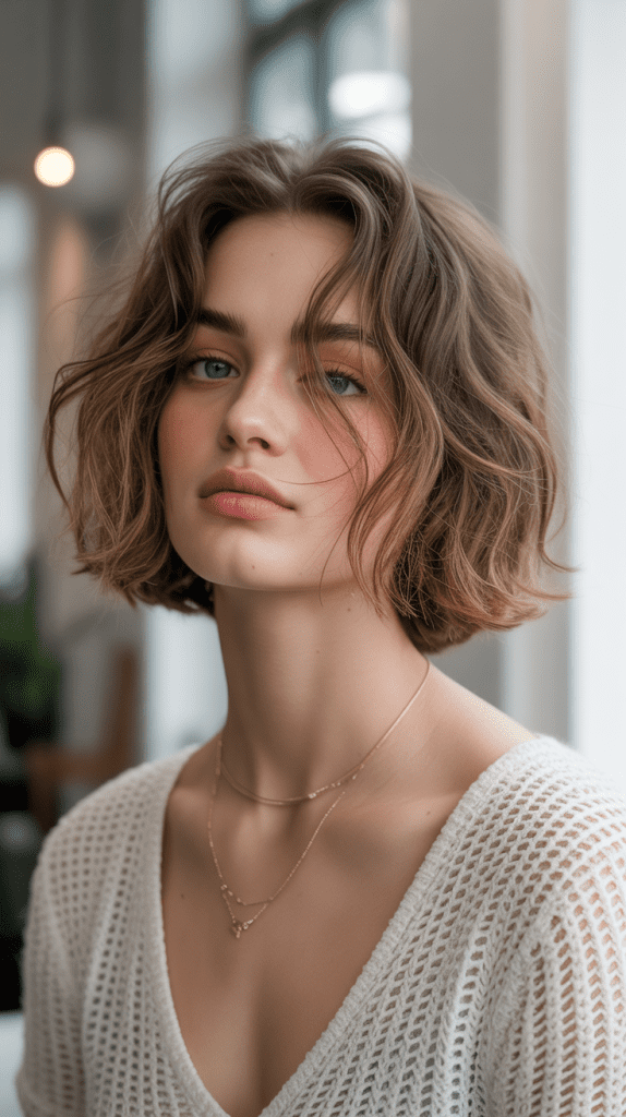 Tousled Ear-Length Bob