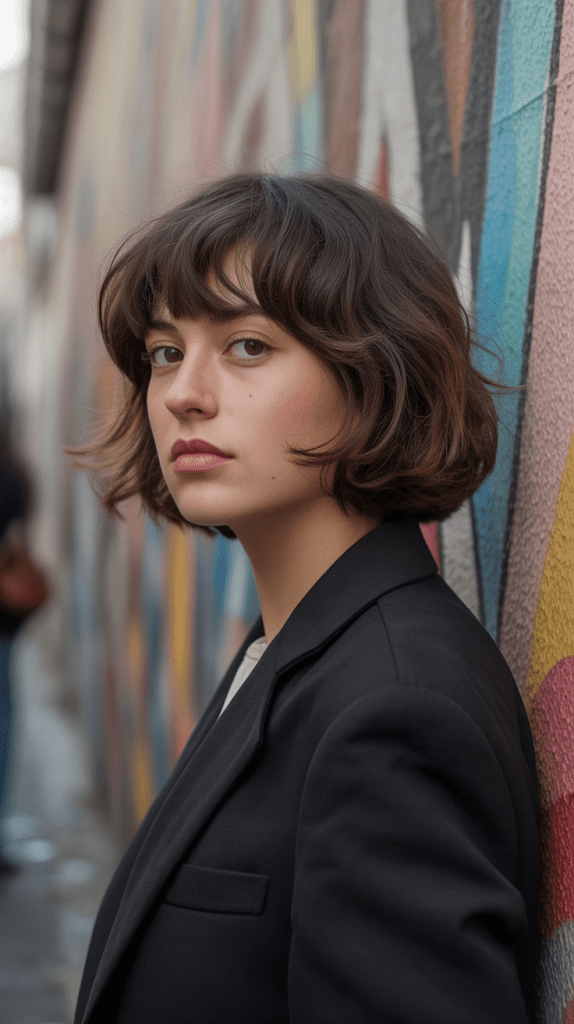  French Bob with Choppy Short Bangs