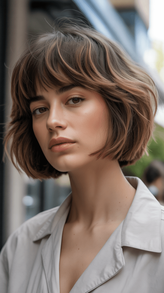 Inverted Bob with Wispy Bangs