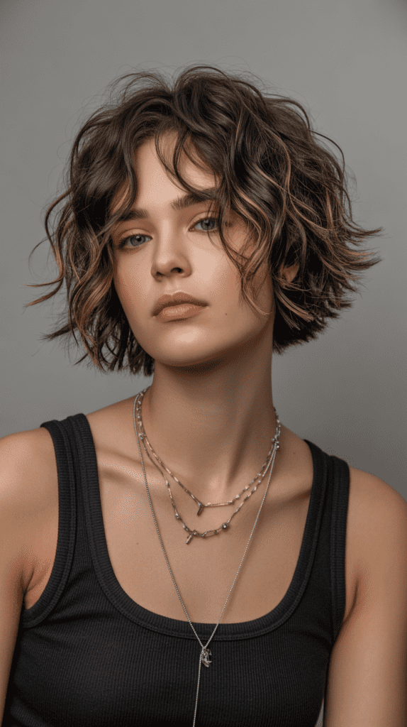 Shaggy Layered French Bob