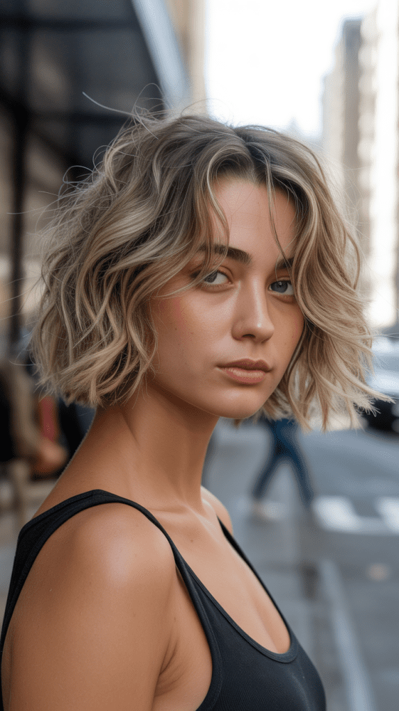 Textured Choppy French Bob