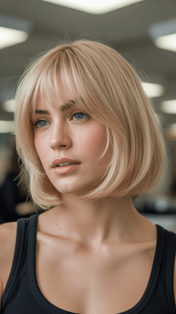 Classic Blunt Bob with Wispy Bangs