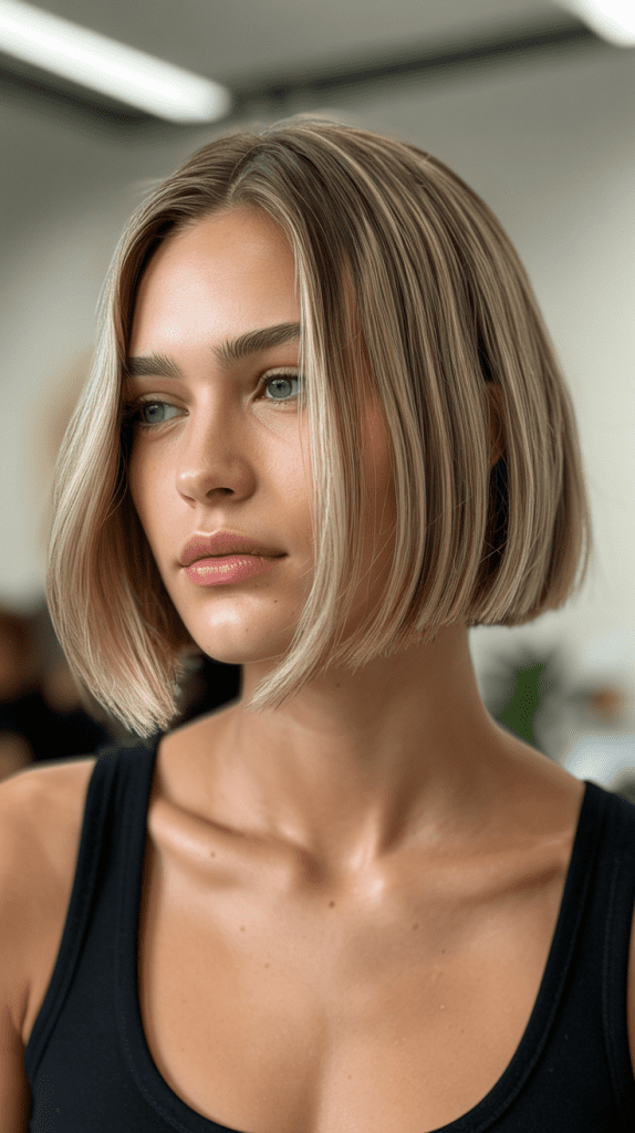 The Classic Blunt Bob with Interior Layers