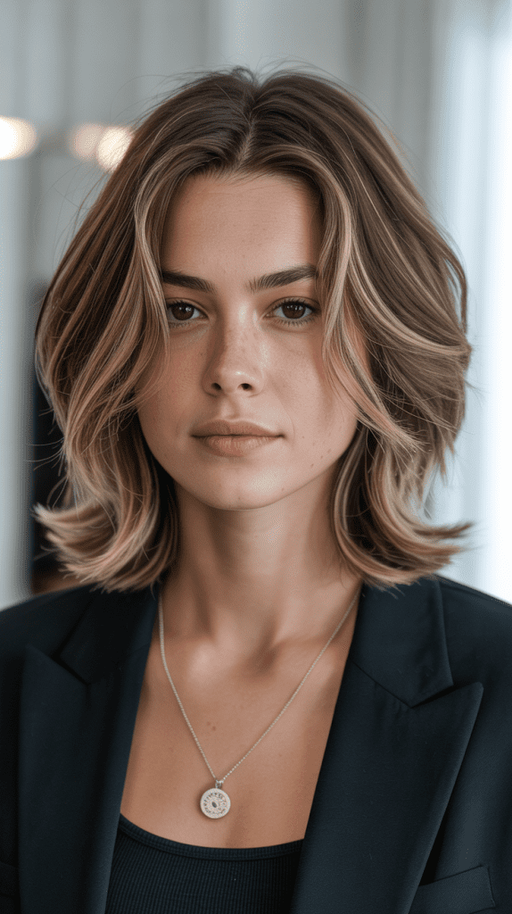 Collarbone-Length Cut with Face-Framing Layers