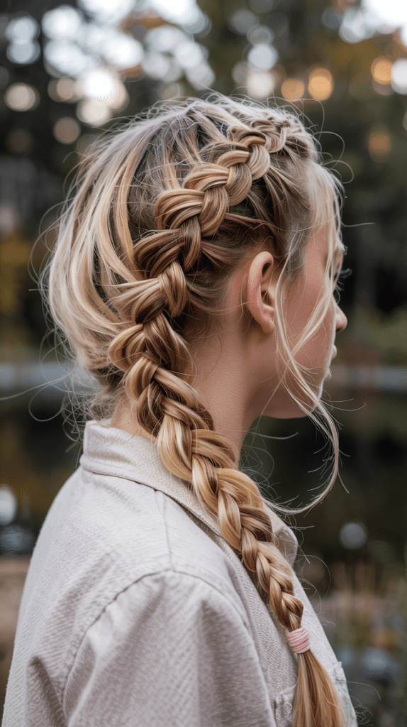 Fishtail Braid Half Up