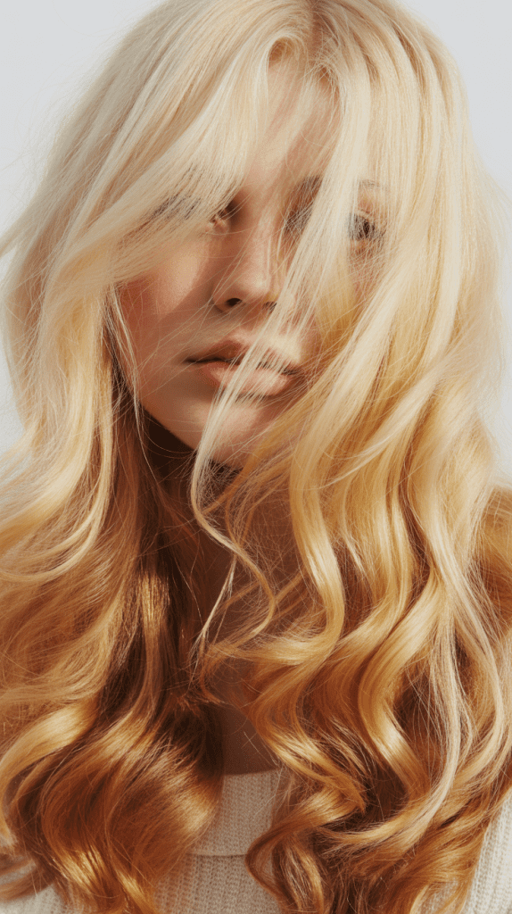 Bright Blonde with Amber Lowlights
