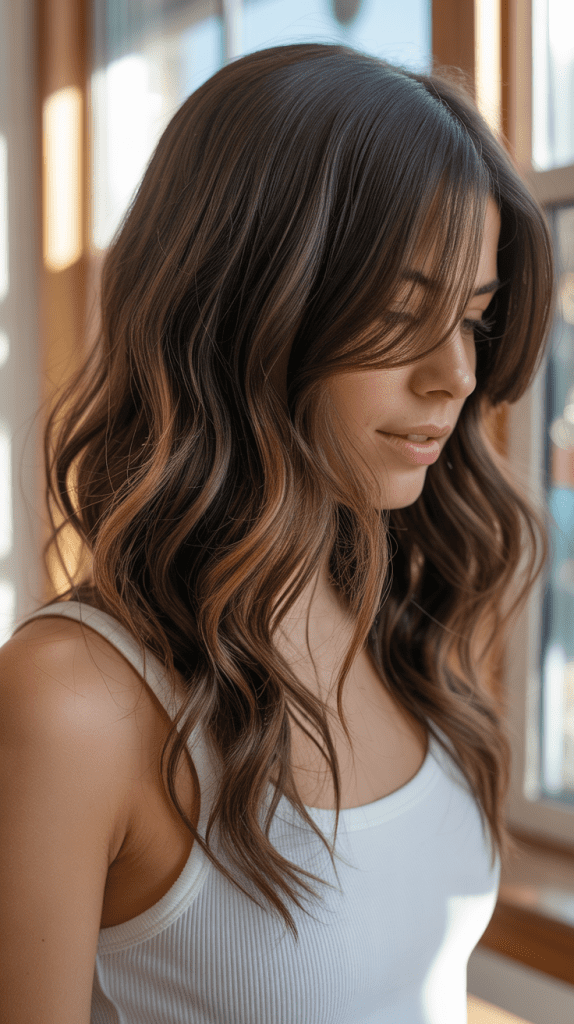 Caramel Highlights with Dark Brown Base