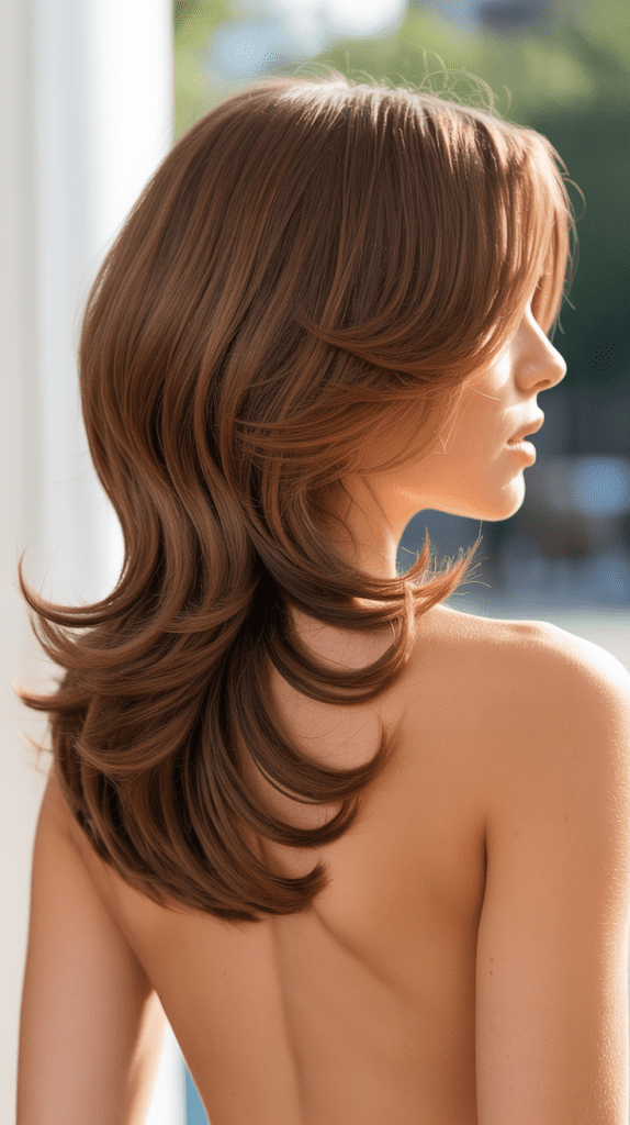  Long U-Shape Layers for Thick Hair